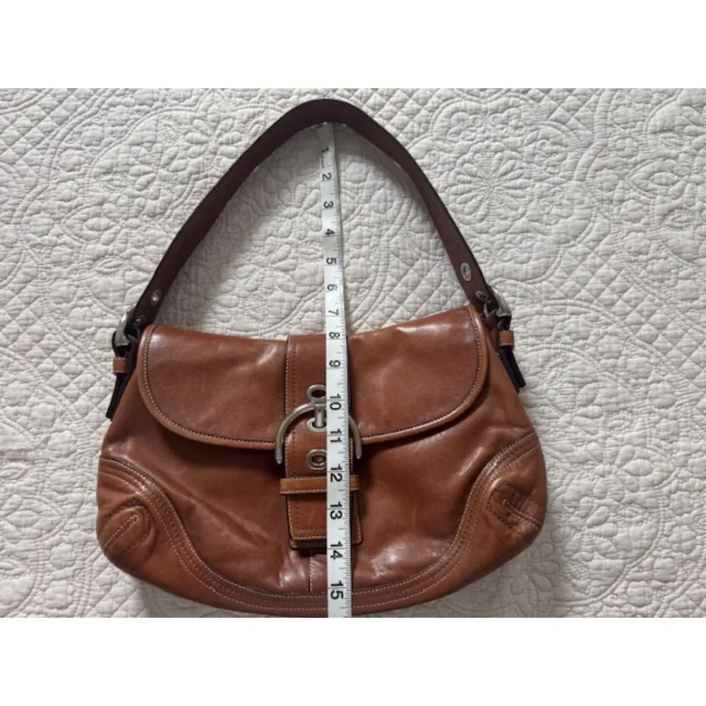 Coach F10910 Vintage Soho Y2K Brown Leather Buckle Shoulder Bag - Picture 9 of 10